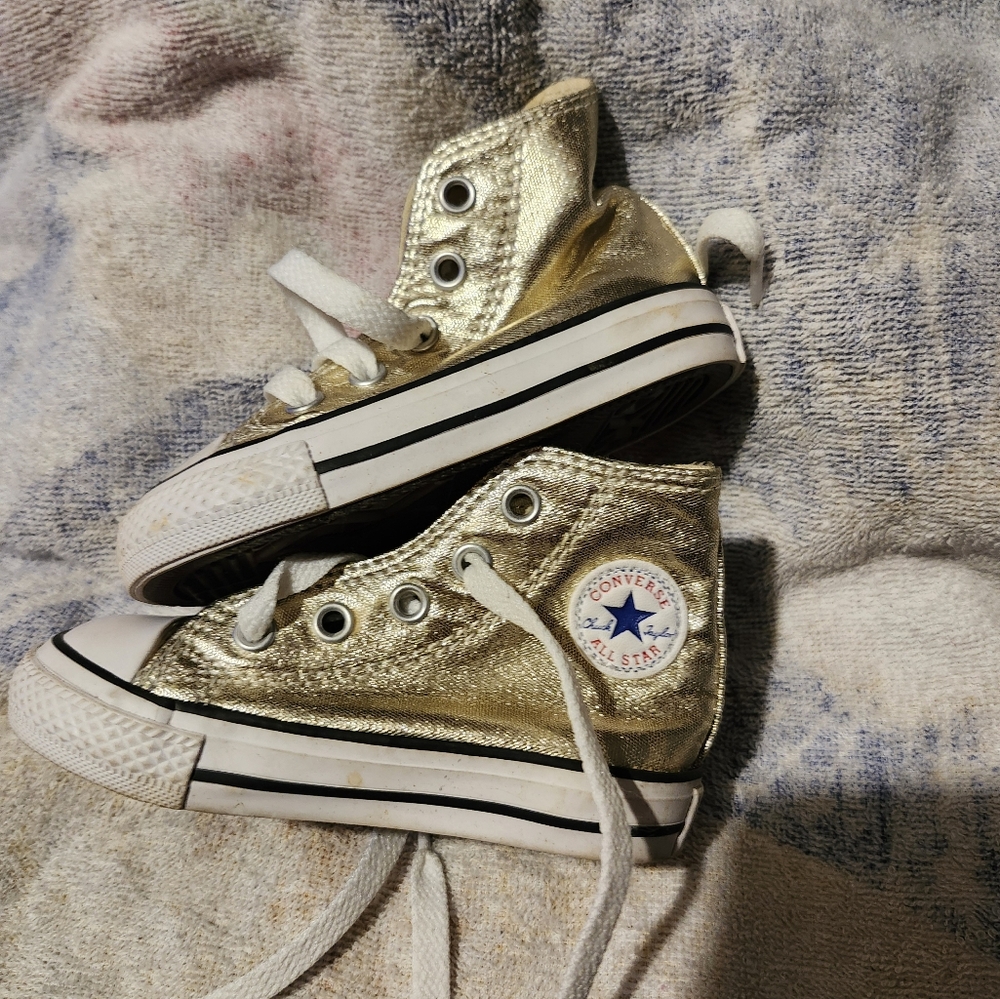 Converse Gold High-Top Sneakers for Women